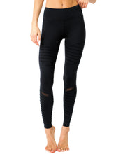Load image into Gallery viewer, Athletique Low-Waisted Ribbed Leggings- Black Savoy Active