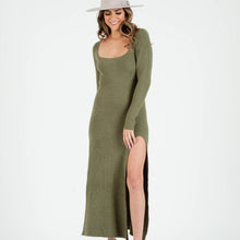 Load image into Gallery viewer, Kimmie Sweater Dress Green