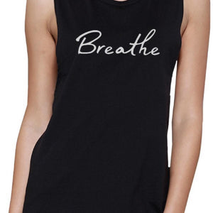 Breath Muscle Tee Work Out Sleeveless Shirt Cute Yoga T-Shirt TSF Design