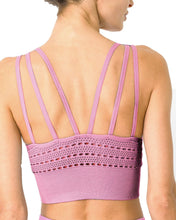 Load image into Gallery viewer, Mesh Seamless Bra With Cutouts - Pink Savoy Active