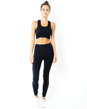 Load image into Gallery viewer, Milano Seamless Sports Bra - Black Savoy Active