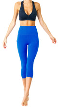 Load image into Gallery viewer, Sky Blue High Waisted Capri Leggings Savoy Active